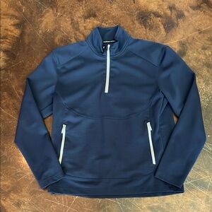 Men’s Magellan Outdoor Navy 3/4 zip collared pullover jacket size small